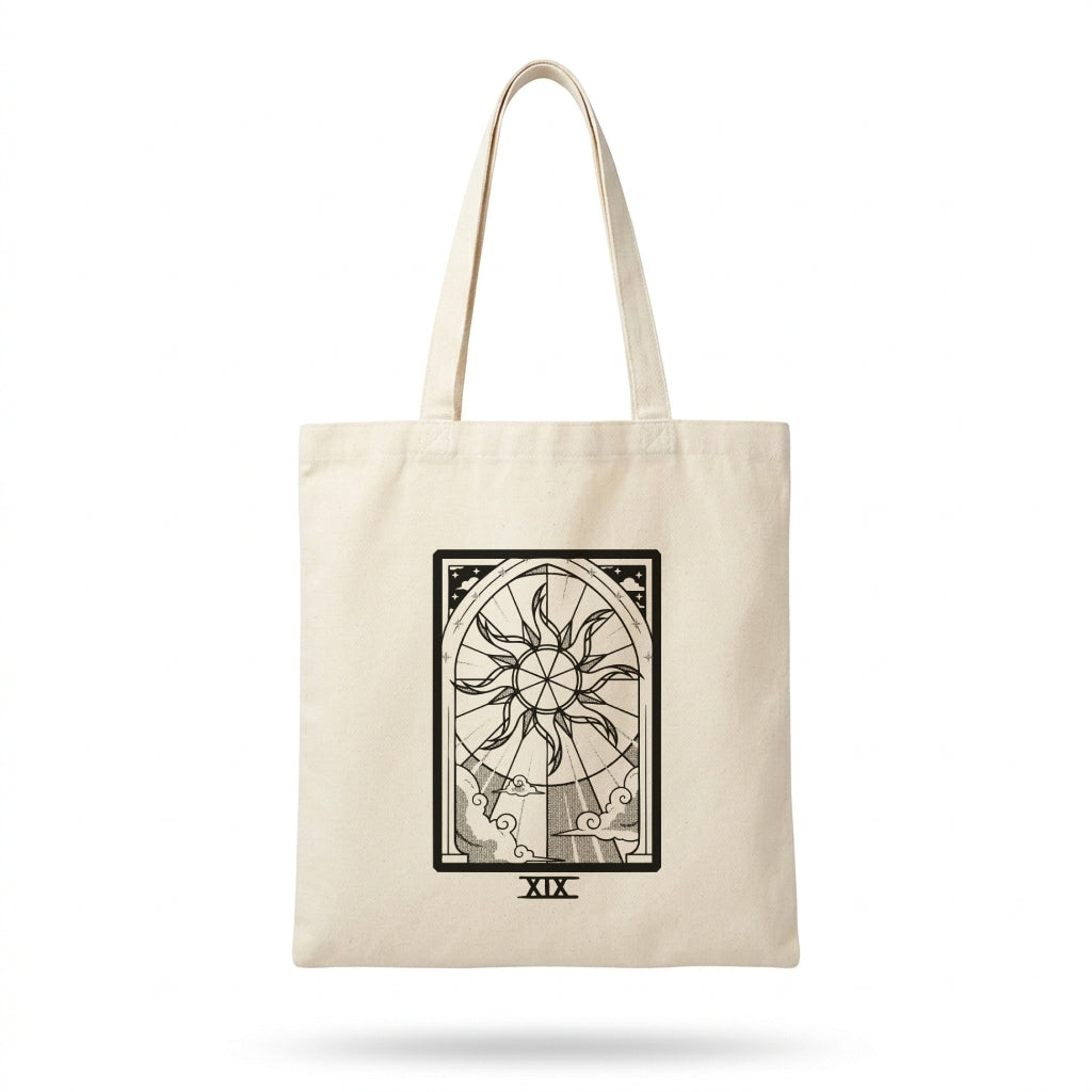 Sac tissu motif tarot soleil
