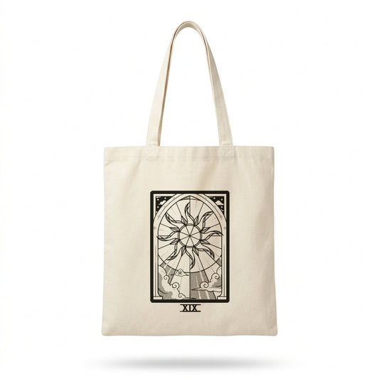 Sac tissu motif tarot soleil
